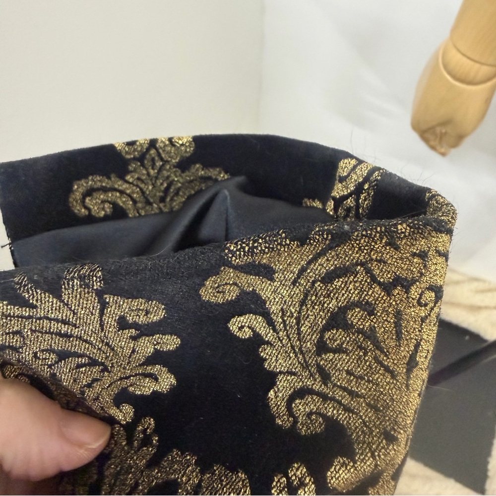 7 for all Mankind Black Gold Brocade Blazer Maximalist Retro Womans Size S - Picture 14 of 16